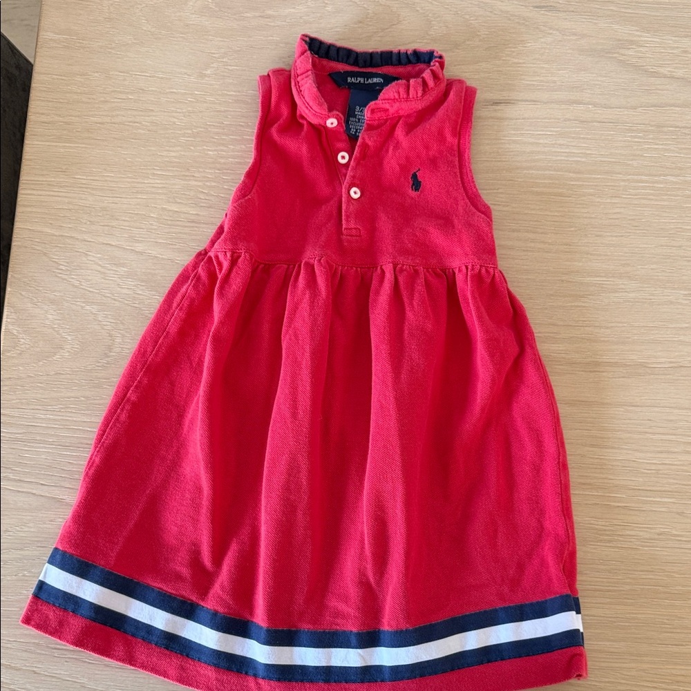 Ralph Lauren Red Sleeveless Dress3T GUC